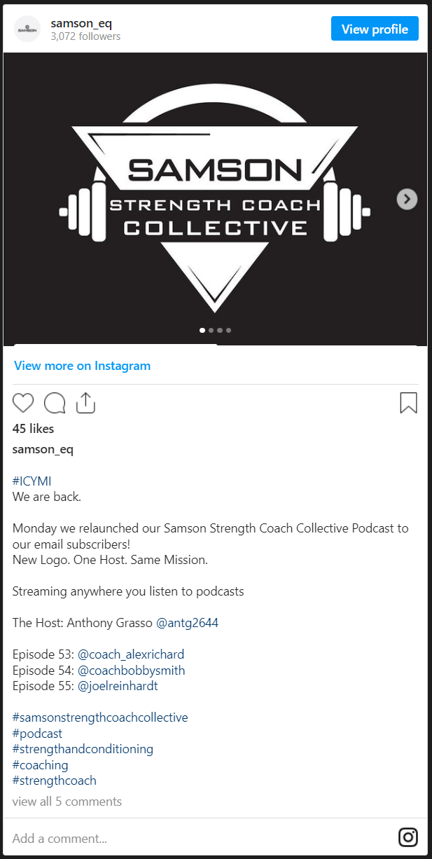 Samson Instagram
