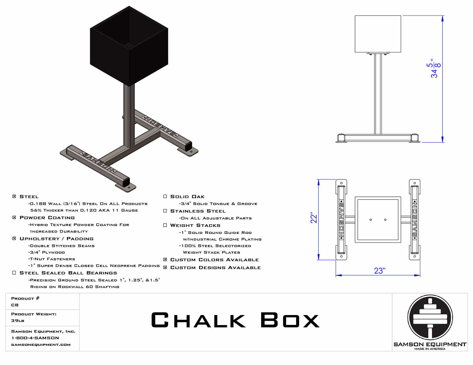 Chalk Box by Samson Equipment