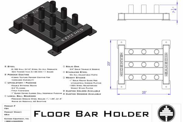 Floor Bar Holder by Samson Equipment
