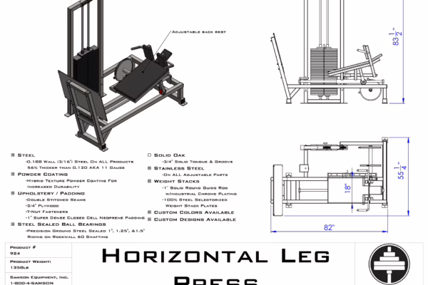 Horizontal Leg Press Plate Loaded by Samson Equipment