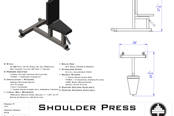 Samson Equipment 101 Military Bench cut sheet