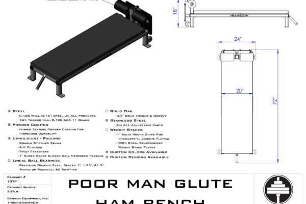 Samson Equipment 107P Poor Man Glute Ham cut sheet