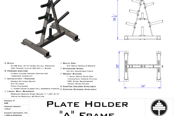 Samson Equipment 208 A Frame cut sheet
