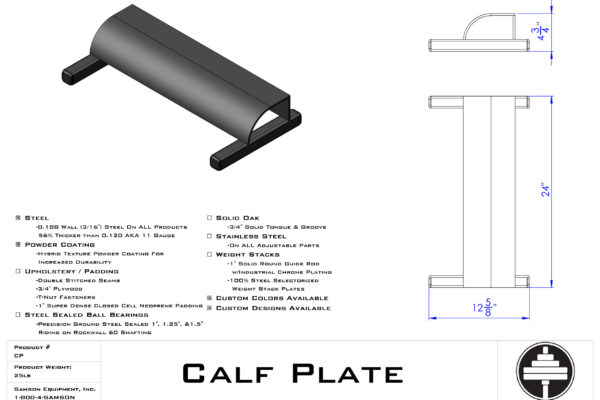 Samson Equipment CP Calf Plate cut sheet