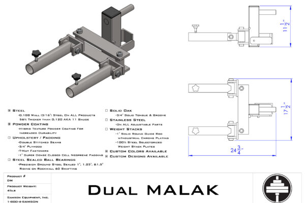 Samson Equipment MALAK MALAK Swivel Rack Attachment cut sheet