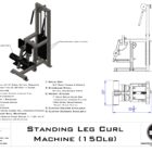 Standing Leg Curl Machine (150 lb.) Standing Leg Curl Machine 150lbs by Samson Equipment