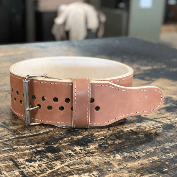 13mm Leather Pioneer Cut Belt Leather Lifting Belt Size XL