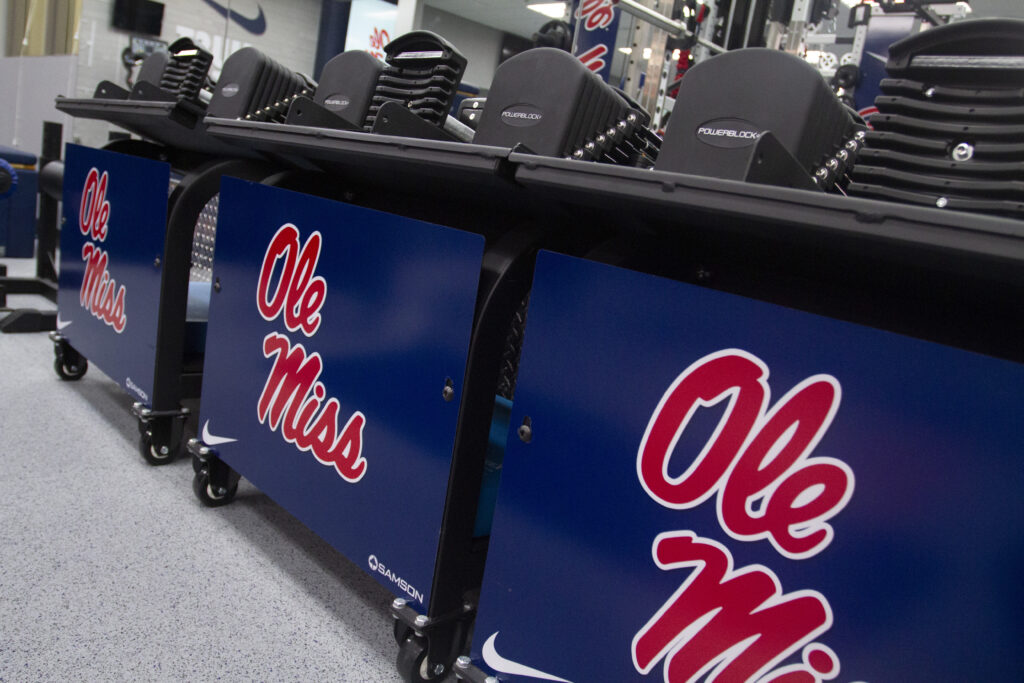 Athletes_Powerblock_Versatile_weight_room_workout_ole_miss