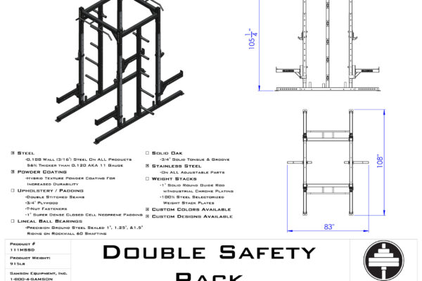 Samson Equipment 111MSSD Samson Double-Rack 111MSSD cut sheet