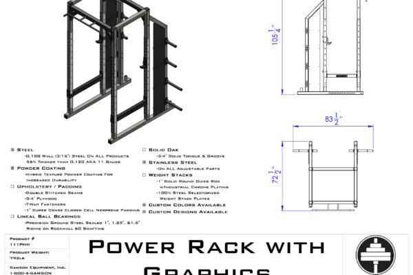 Samson Equipment 111PHH FLEX-RACK – Power cut sheet